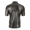 Svenjoyment Chemise LEO imitation Cuir Noir
